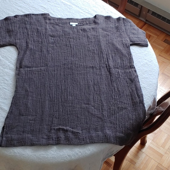 Coffee colored linen tunic - Picture 1 of 3